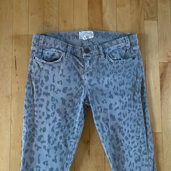 Current/Elliott The Stiletto Gray Leopard Jeans - Picture 7 of 9